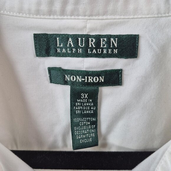 Lauren Ralph Lauren Womens Top Size 3X 100% Cotton Button Up Shirt Long Sleeve - Picture 5 of 9